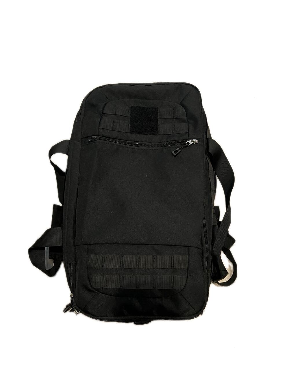 XL Tactical Canvas Black Backpack Duffel 22"x12"x10"